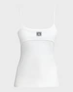 Image 1 of 6: Loewe Anagram Strappy Rib Tank Top