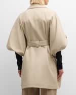 Image 4 of 6: Max Mara Agape Cotton Belted Cape