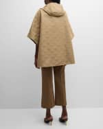 Image 5 of 6: Max Mara Monogram Hooded Cape