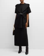 Image 2 of 6: Max Mara Dorico Belted Cashmere Cape