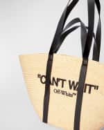 Image 3 of 5: Off-White Day Off Raffia Tote Bag