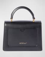 Image 4 of 5: Off-White Jitney Baby Leather Top-Handle Bag
