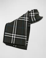 Image 3 of 5: Burberry Lightweight Check Wool Scarf