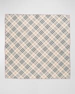 Image 1 of 4: Burberry Check Silk Square Scarf