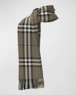 Image 3 of 4: Burberry Washed Check Cashmere Scarf