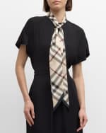 Image 1 of 3: Burberry Check Silk Skinny Scarf