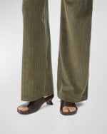 Image 2 of 4: Loewe Ease Leather Kitten-Heel Slide Sandals