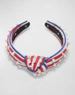 Image 1 of 3: Lele Sadoughi Pearly Knotted Stripe Headband