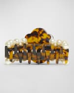 Image 3 of 3: Lele Sadoughi Pearly Tortoise Shell Claw Clip