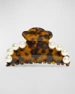 Image 1 of 3: Lele Sadoughi Pearly Tortoise Shell Claw Clip