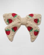 Image 1 of 2: Lele Sadoughi Pearly Strawberry Bow Barrette