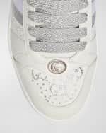 Image 3 of 5: Gucci Crystal GG Web Low-Top Sneakers