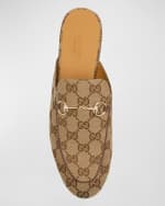Image 5 of 5: Gucci Princetown GG Canvas Bit Loafer Mules
