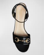 Image 5 of 5: Gucci Lady Patent Horsebit Platform Sandals