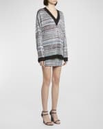 Image 5 of 6: Missoni Chevron Knit V-Neck Sweater