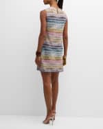 Image 3 of 6: Missoni Metallic Chevron Sleeveless Mini Dress