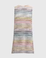 Image 1 of 6: Missoni Metallic Chevron Sleeveless Mini Dress