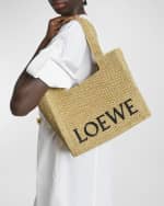 Image 3 of 6: Loewe Large Logo Canvas Tote Bag
