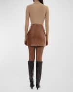 Image 2 of 4: LaMarque Rowan Leather Mini Pencil Skirt