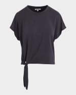 Image 1 of 5: Splendid Giada Sandwash Tie-Hem T-Shirt
