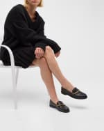 Image 2 of 6: Golden Goose Jerry Chain Leather Penny Loafers