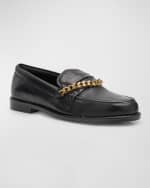 Image 5 of 6: Golden Goose Jerry Chain Leather Penny Loafers