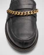 Image 4 of 6: Golden Goose Jerry Chain Leather Penny Loafers