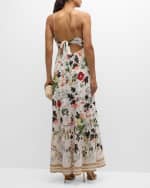 Image 4 of 6: Alice + Olivia Karolina Paneled Halter Maxi Dress