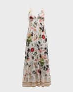 Image 1 of 6: Alice + Olivia Karolina Paneled Halter Maxi Dress