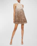 Image 2 of 5: Alice + Olivia Zenon Sequined Tulle Mini Dress