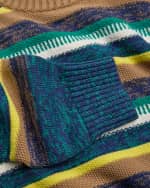 Image 3 of 3: Scotch & Soda Boy's Multicolor Striped Pullover Sweater, Size 4-12