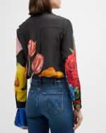 Image 5 of 6: Alice + Olivia Willa Le Parisien Placket Top