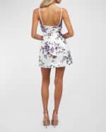 Image 2 of 4: HELSI Mary Deep V-Neck Floral Sequin Mini Dress
