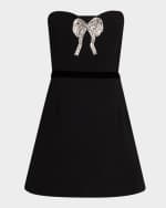 Image 1 of 3: HELSI Excl Adriana Embellished Bow A-Line Mini Dress