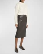 Image 5 of 6: Co Leather Midi Pencil Skirt