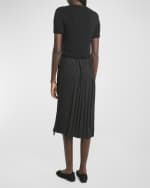 Image 3 of 6: Co Plisse Midi Wrap Skirt