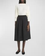 Image 5 of 6: Co Cotton Midi Bubble Skirt