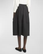 Image 3 of 6: Co Cotton Midi Bubble Skirt
