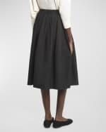 Image 4 of 6: Co Cotton Midi Bubble Skirt