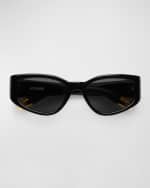 Image 1 of 2: Jacquemus Les Lunettes Gala Acetate Oval Sunglasses