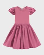 Image 3 of 4: Molo Girl's Cleopatra Combo Puff Sleeve Dress, Size 3T-6