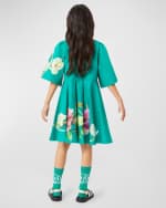 Image 5 of 5: Molo Girl's Cicela Floral-Print Dress, Size 3T-6