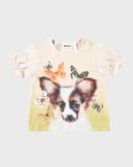 Image 4 of 5: Molo Girl's Eline Graphic Dog T-Shirt, Size 6M-2