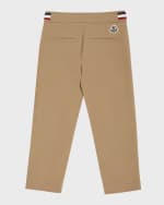 Image 5 of 6: Moncler Boy's Tri-Stripe Twill Trousers, Size 4-6