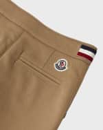 Image 6 of 6: Moncler Boy's Tri-Stripe Twill Trousers, Size 4-6