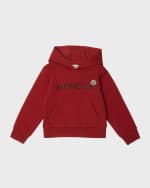 Image 4 of 6: Moncler Boy's Contrast Logo-Print Hoodie, Size 4-6