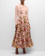 Image 5 of 6: Cinq a Sept Hilda Gathered Floral-Print Maxi Skirt