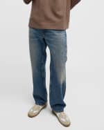 Image 4 of 6: FRAME Men's Boxy Medium-Wash Jeans