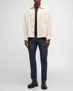 Image 2 of 6: FRAME Men's Textured Wool-Blend Overshirt