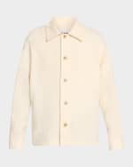 Image 1 of 6: FRAME Men's Textured Wool-Blend Overshirt